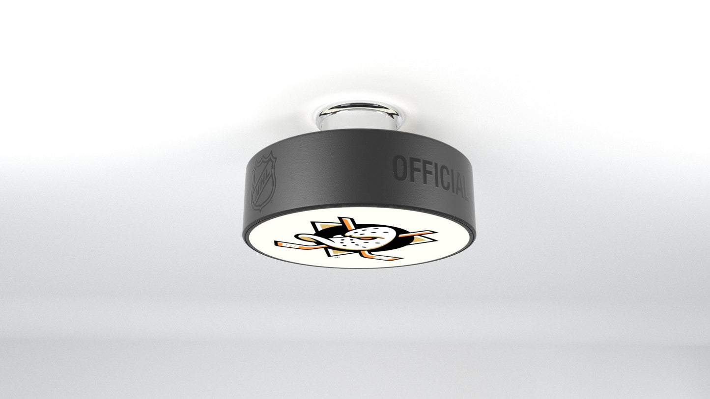 Anaheim Ducks® Hockey Flush Mount Puck Light Fixture