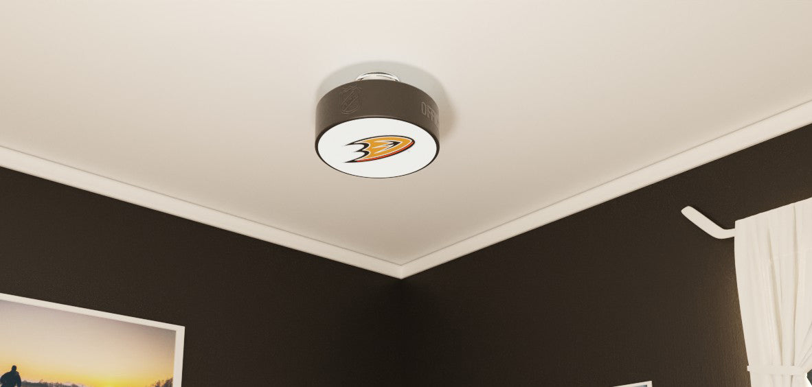 Anaheim Ducks® Hockey Flush Mount Puck Light Fixture