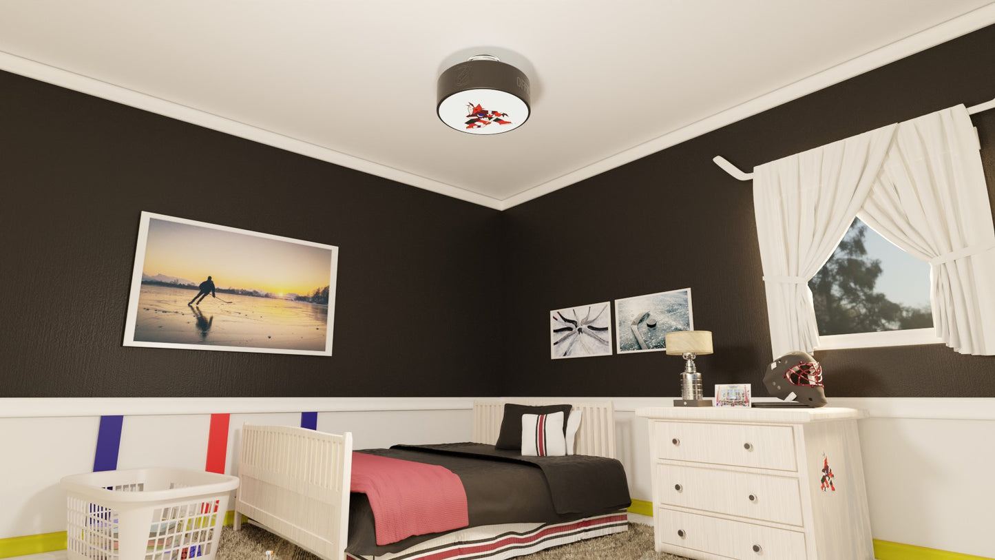 Arizona Coyotes® Hockey Flush Mount Puck Light Fixture