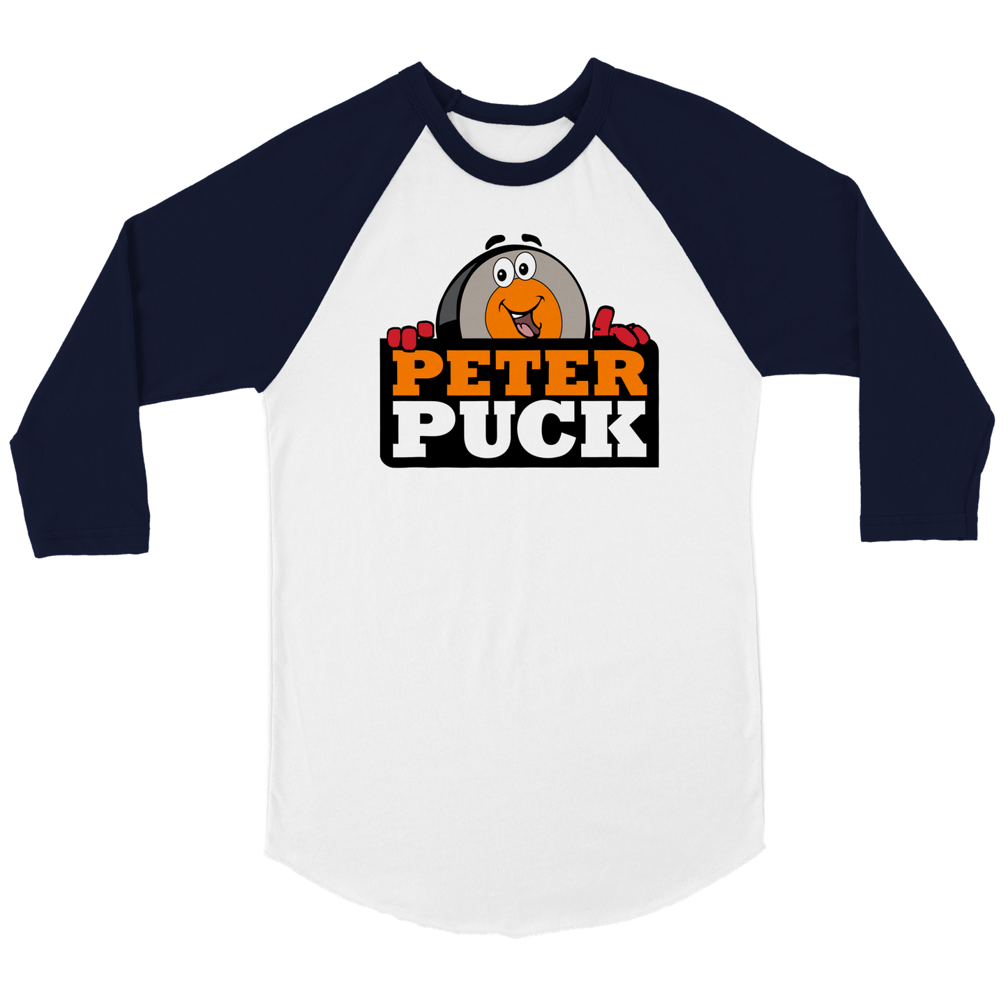 Peter Puck Peek Mens 3/4 sleeve Raglan T-shirt