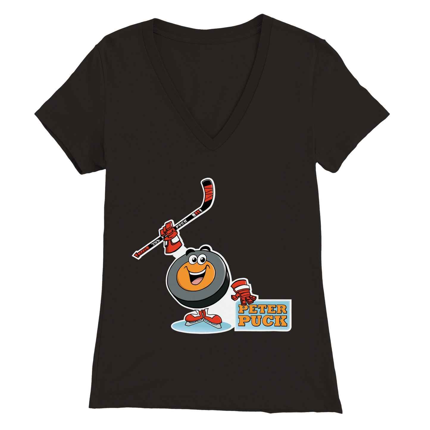 Peter Puck Celly Premium Womens V-Neck T-shirt