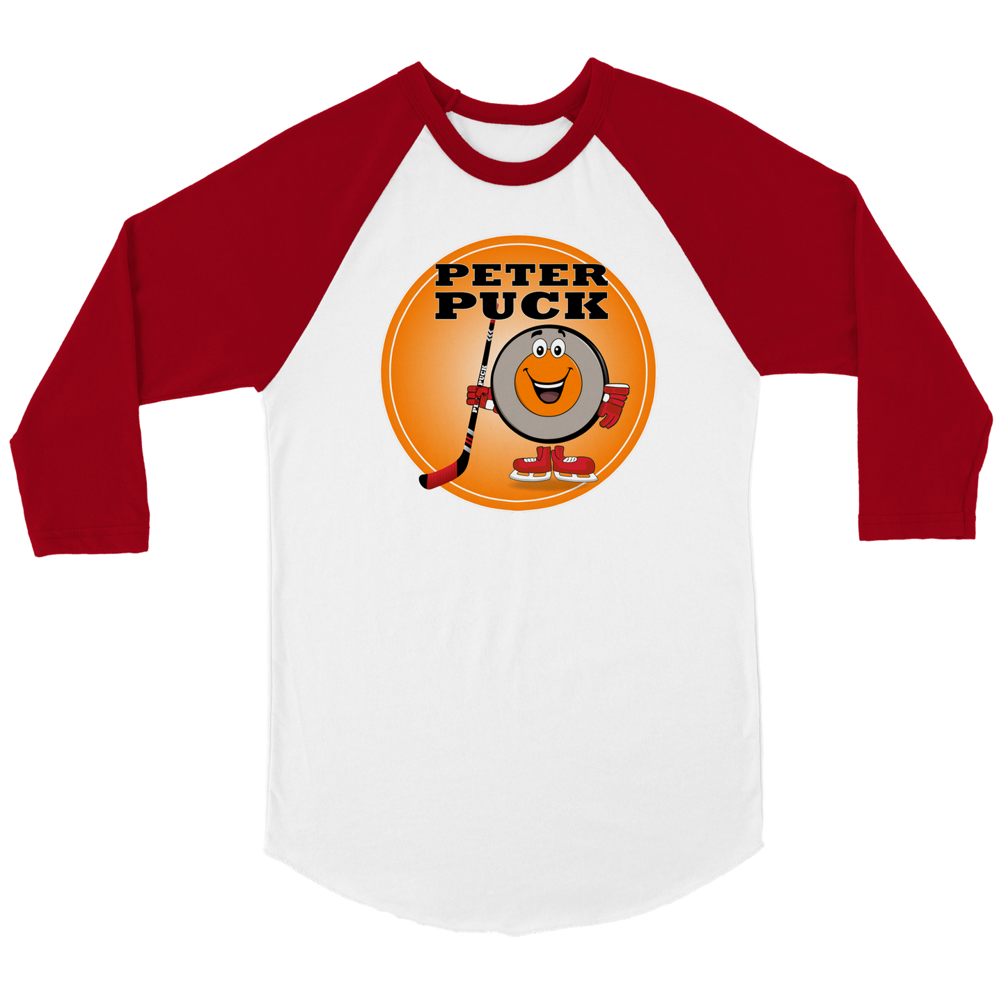 Peter Puck Sunshine Mens 3/4 sleeve Raglan T-shirt