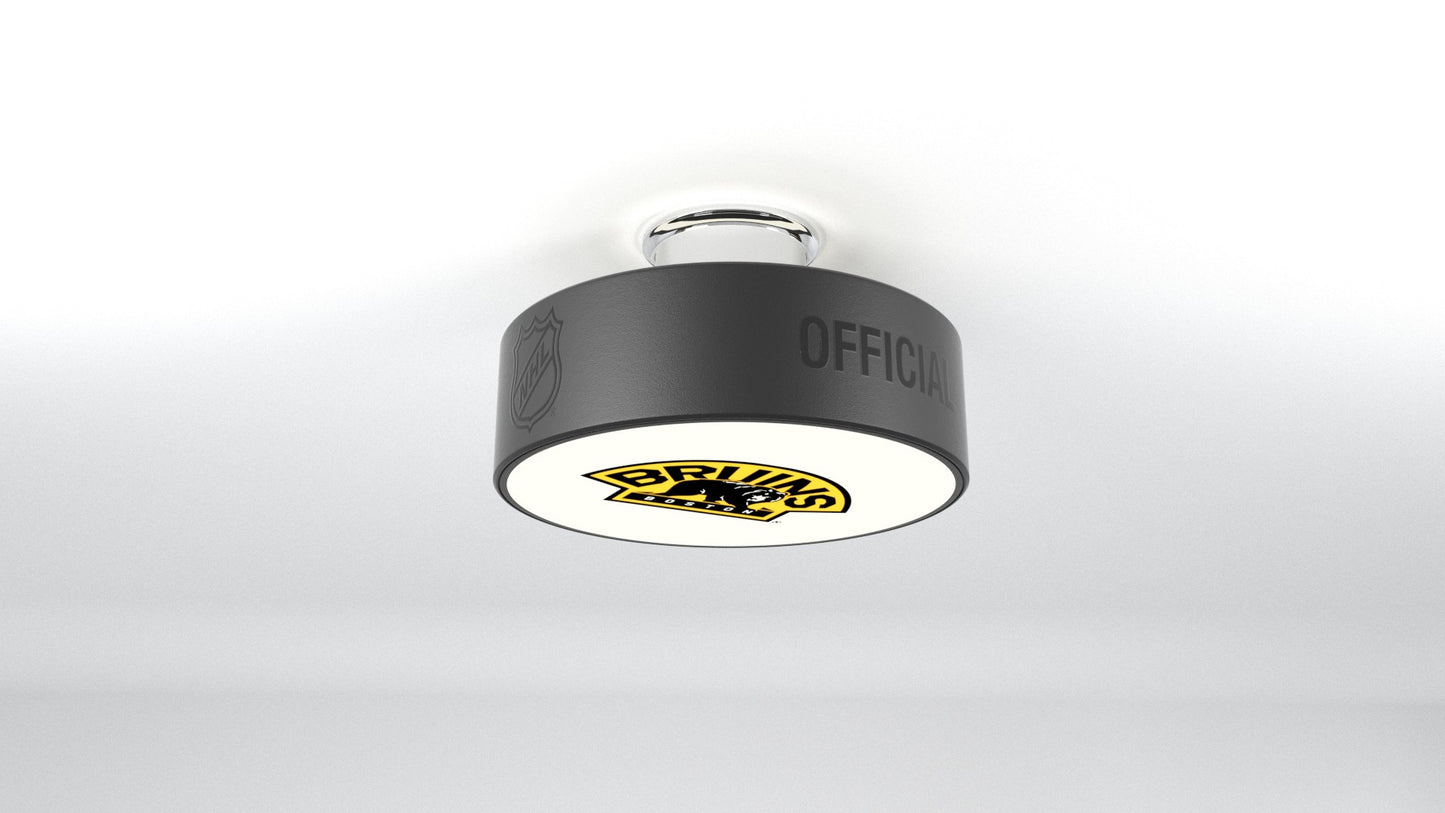 Boston Bruins® Hockey Flush Mount Puck Light Fixture