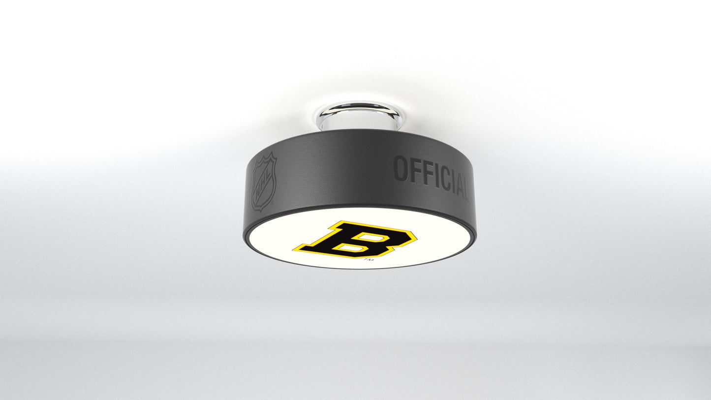 Boston Bruins® Hockey Flush Mount Puck Light Fixture