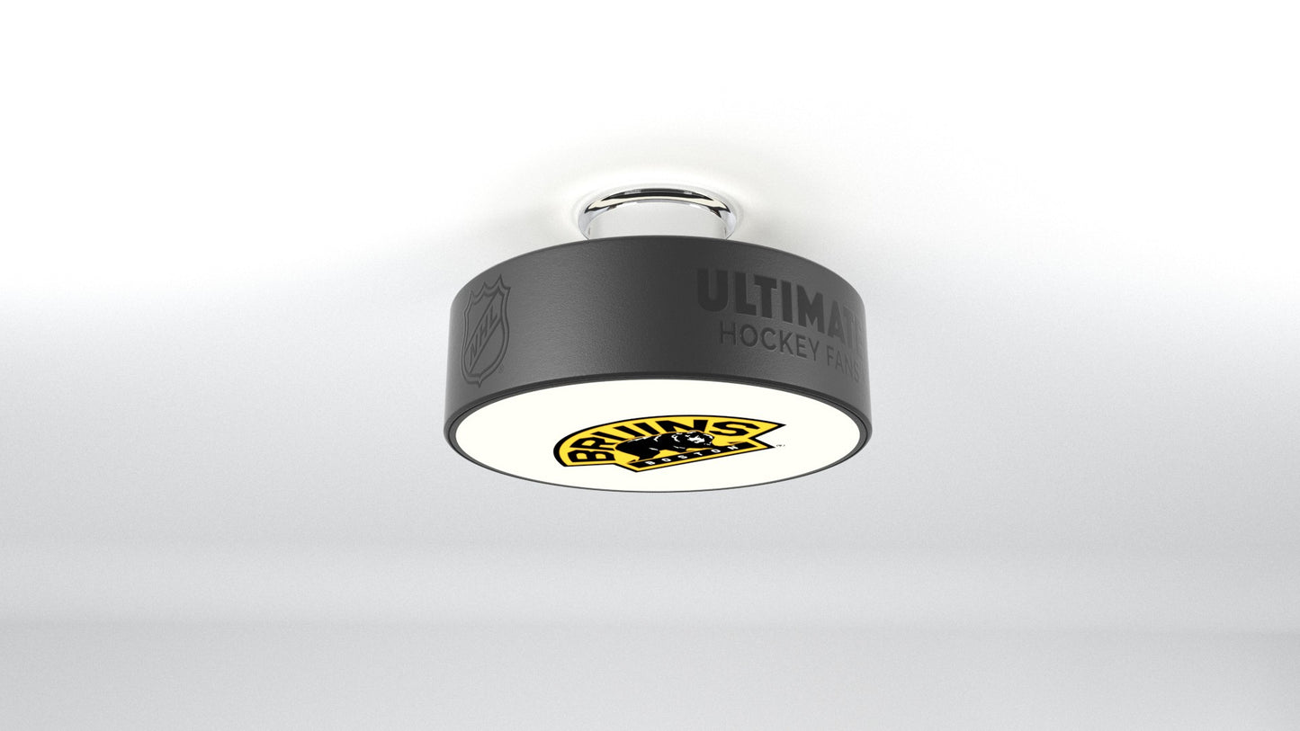Boston Bruins® Hockey Flush Mount Puck Light Fixture