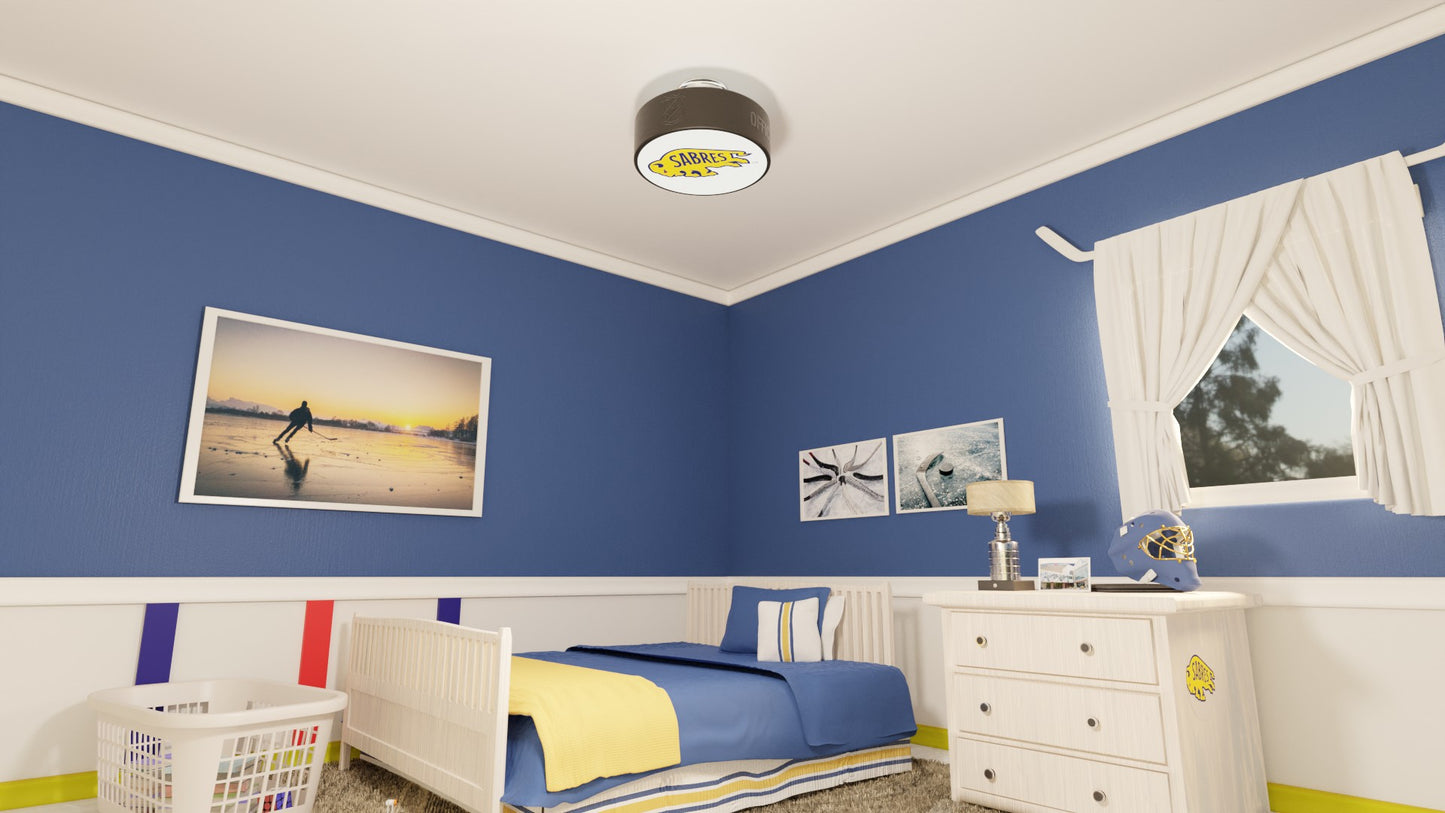 Buffalo Sabres® Hockey Flush Mount Puck Light Fixture