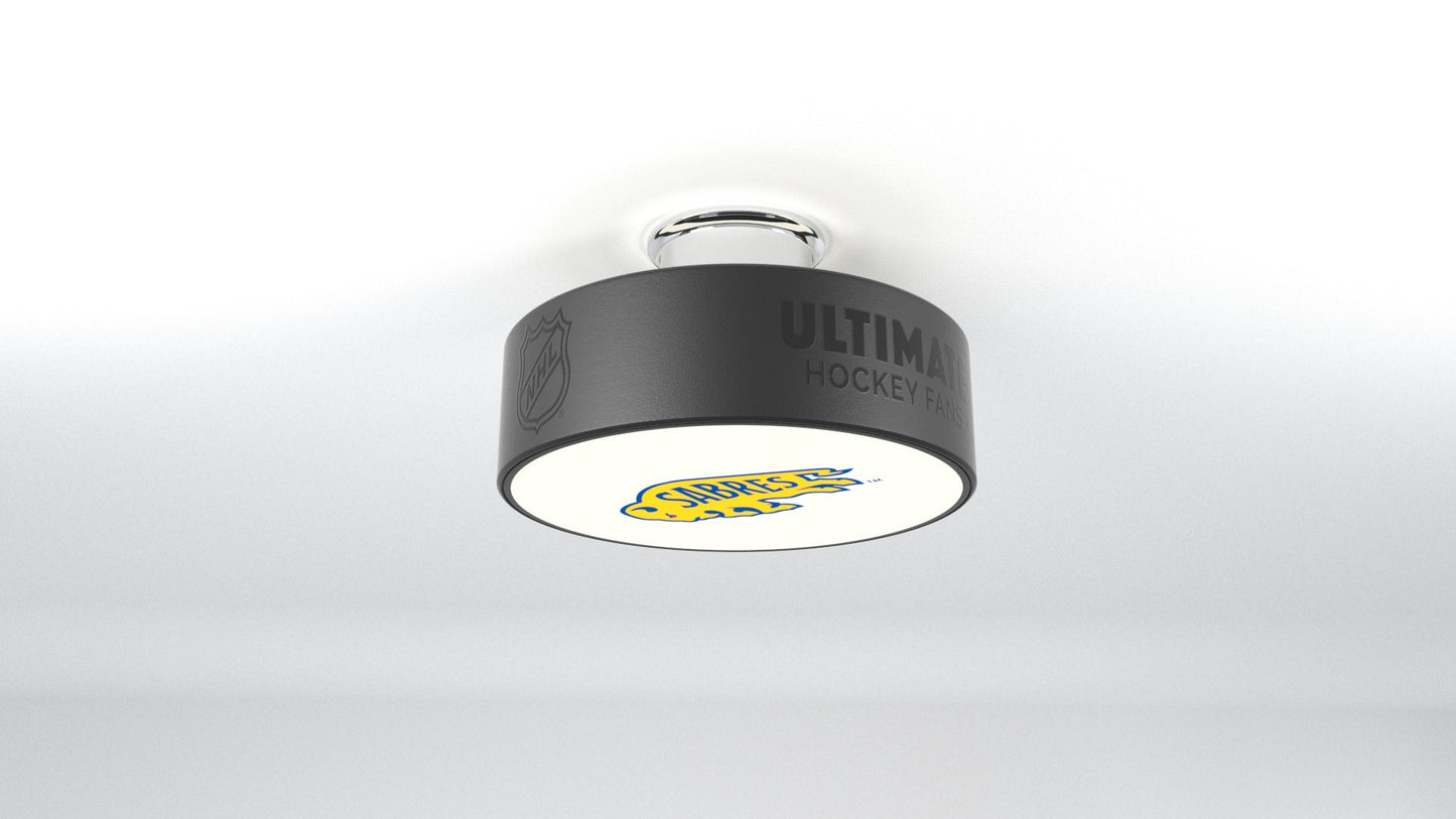 Buffalo Sabres® Hockey Flush Mount Puck Light Fixture