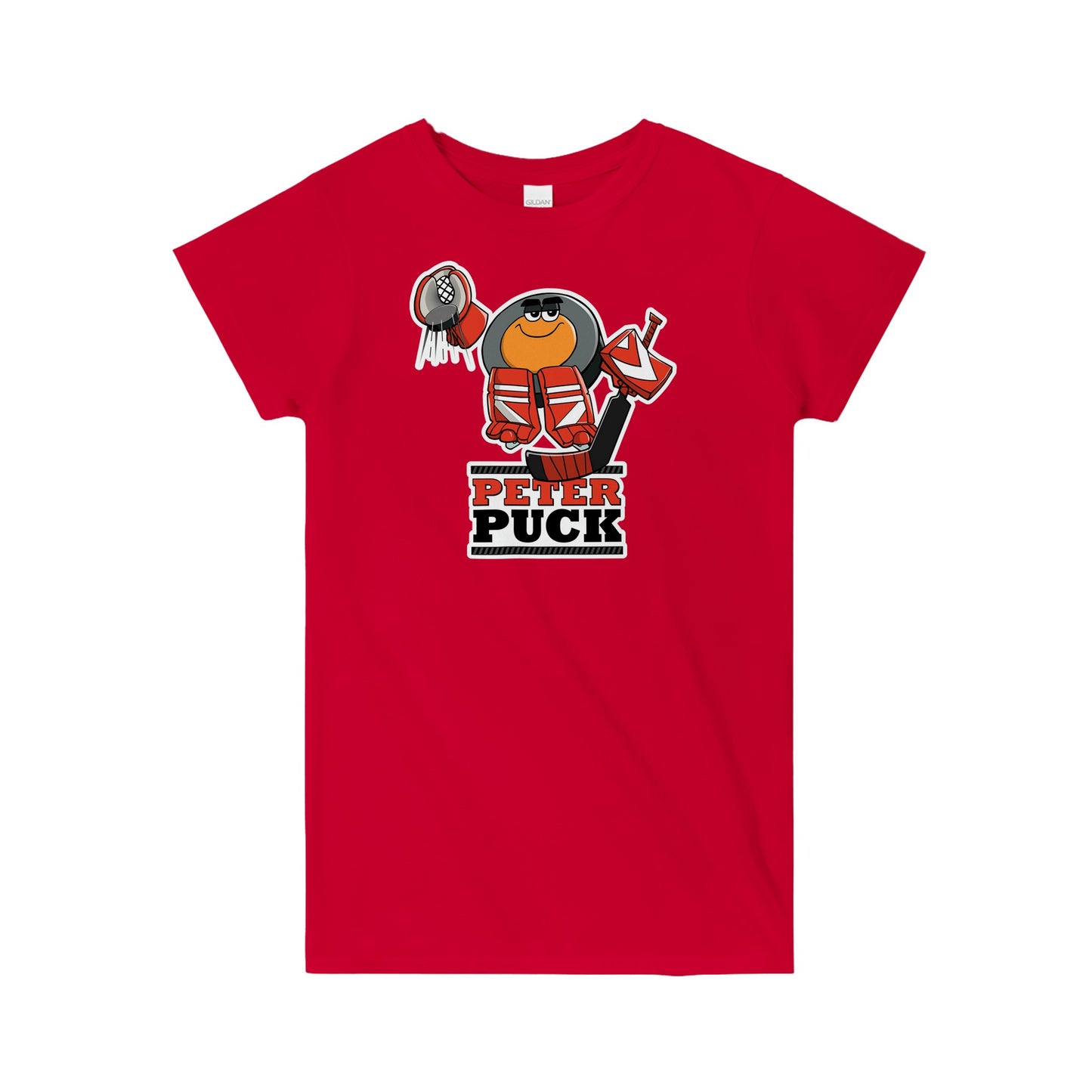 Peter Puck Plays Goalie Classic Womens Crewneck T-shirt