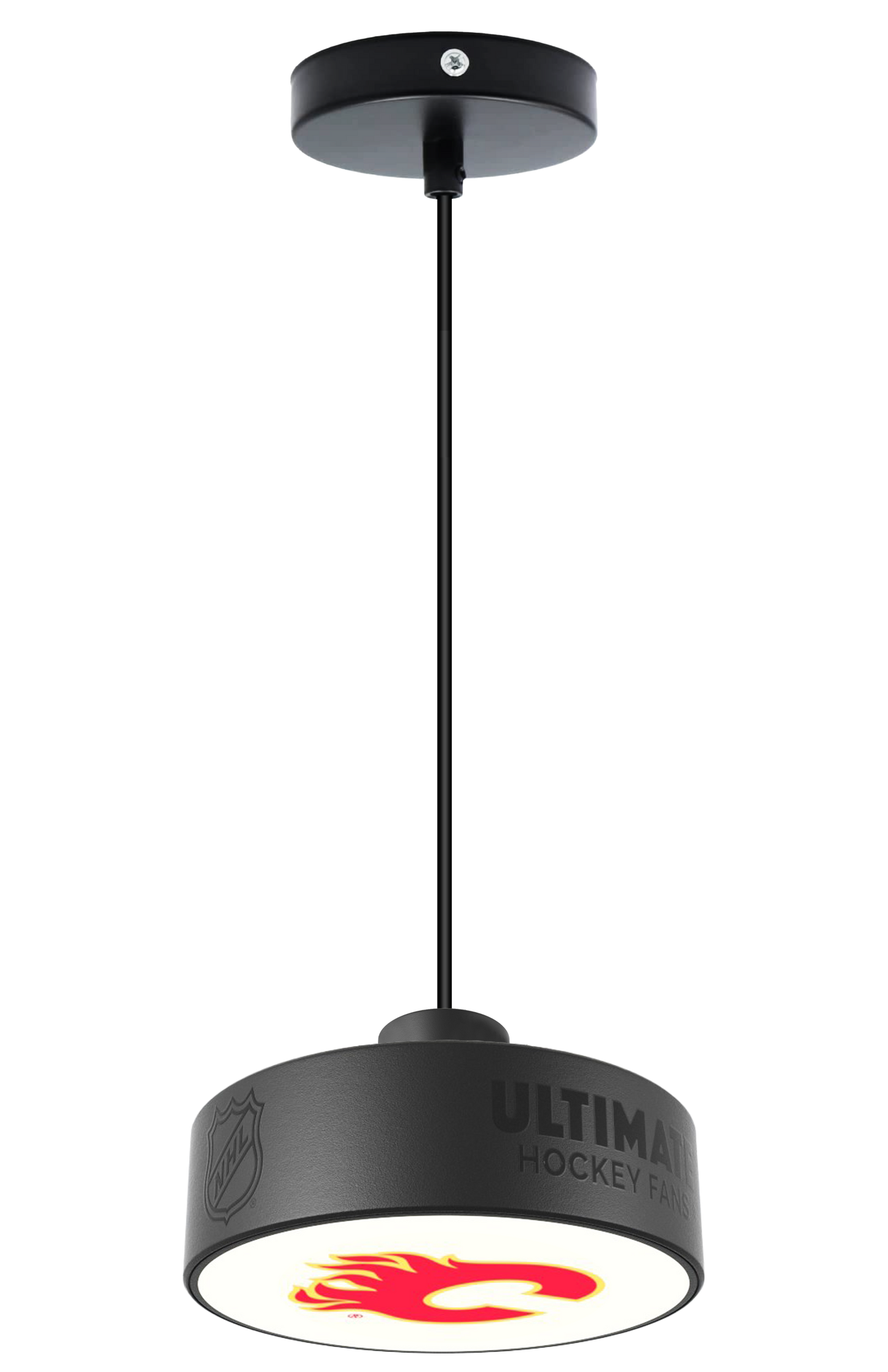 Calgary Flames® Hockey Pendant Puck Light Fixture