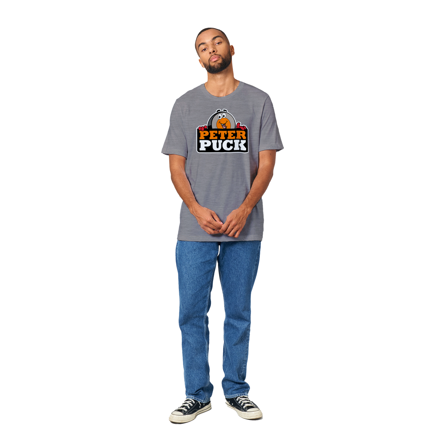 Peter Puck Peek Mens Triblend Crewneck T-shirt