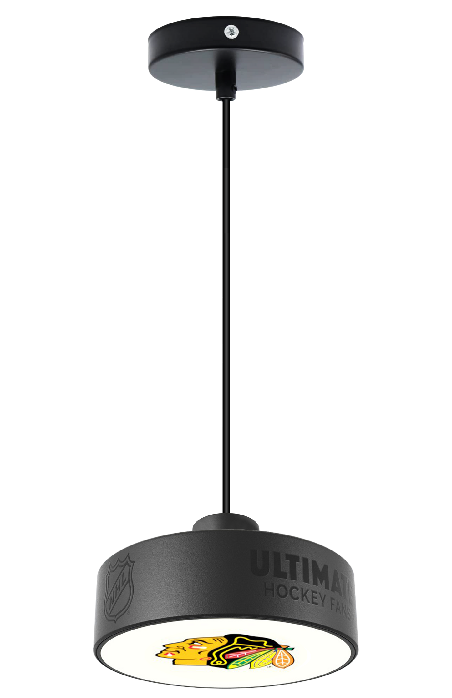 Chicago Blackhawks® Hockey Pendant Puck Light Fixture