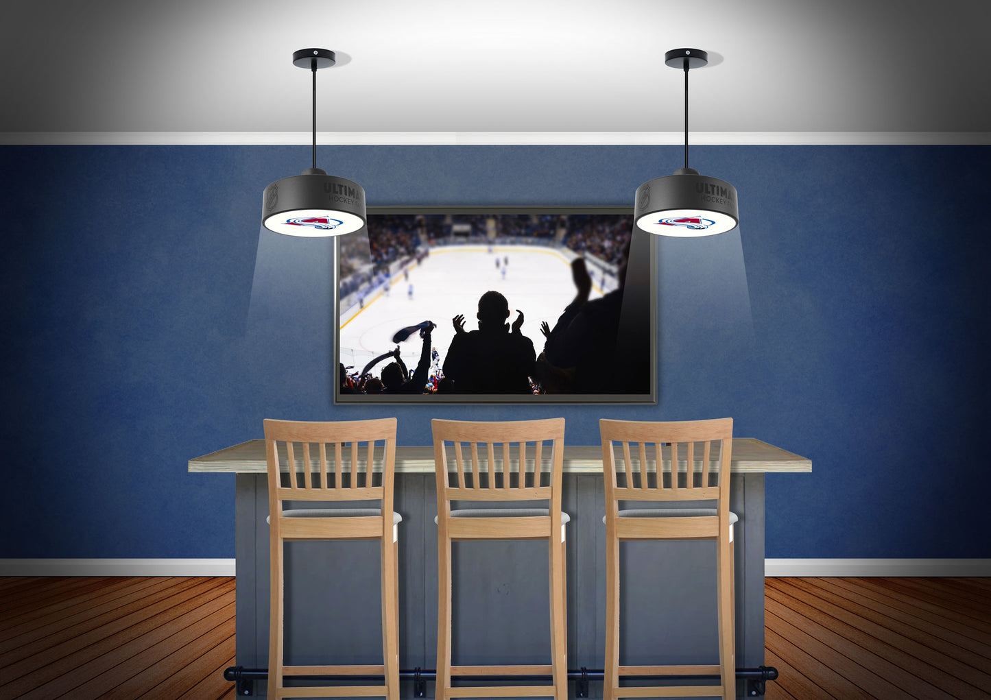 Colorado Avalanche® Hockey Pendant Puck Light Fixture