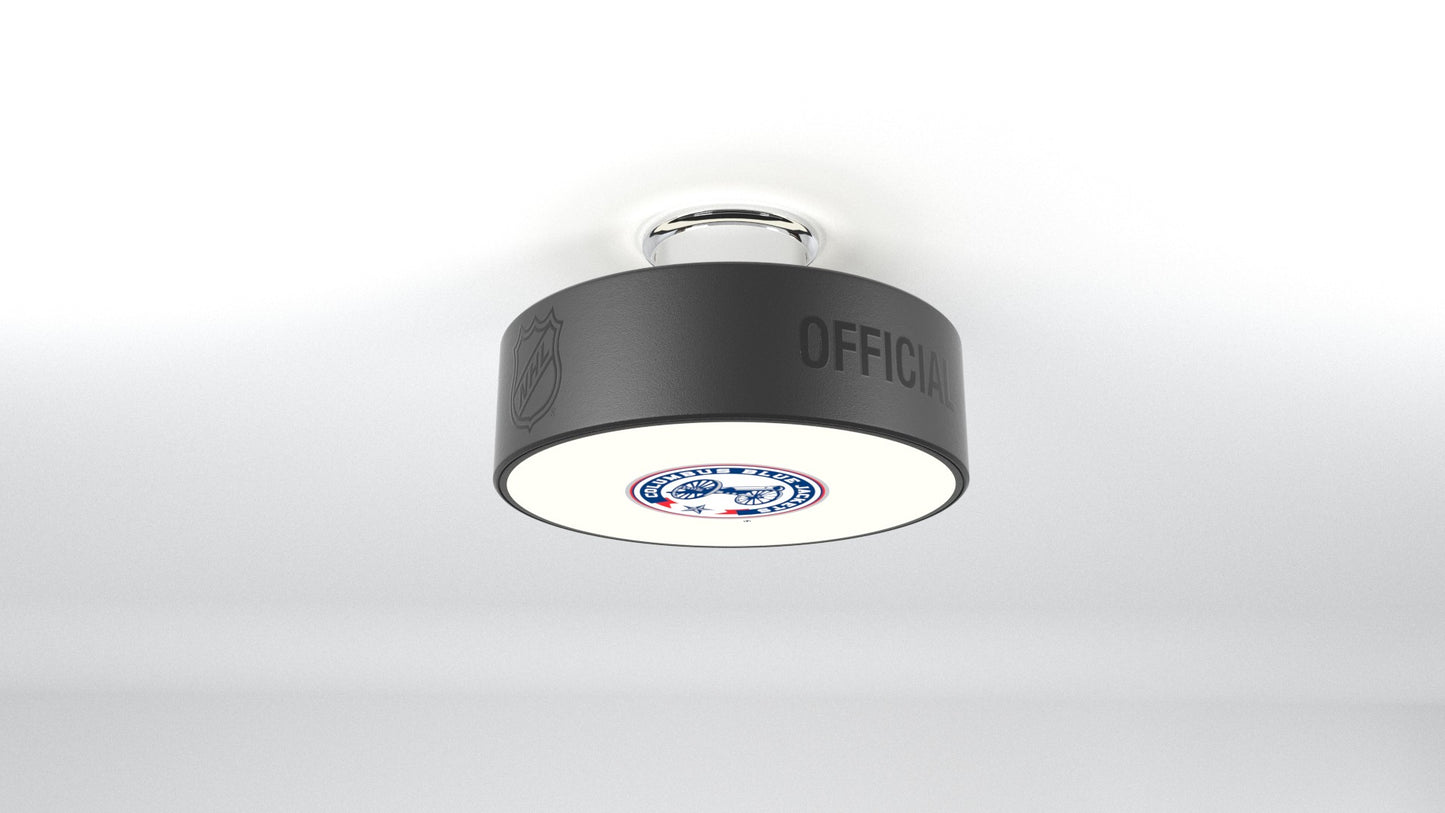 Columbus Blue Jackets® Hockey Flush Mount Puck Light Fixture