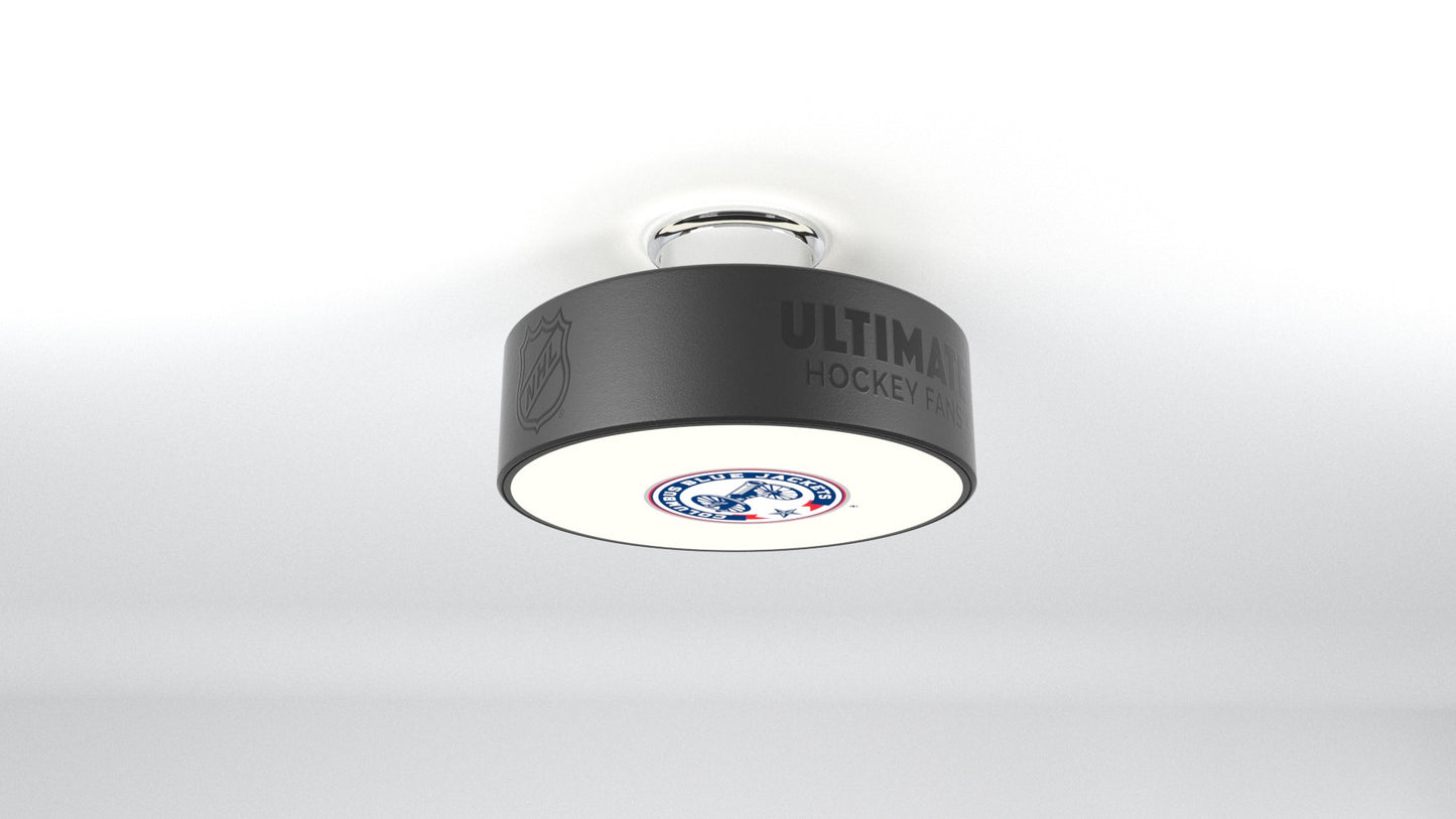 Columbus Blue Jackets® Hockey Flush Mount Puck Light Fixture