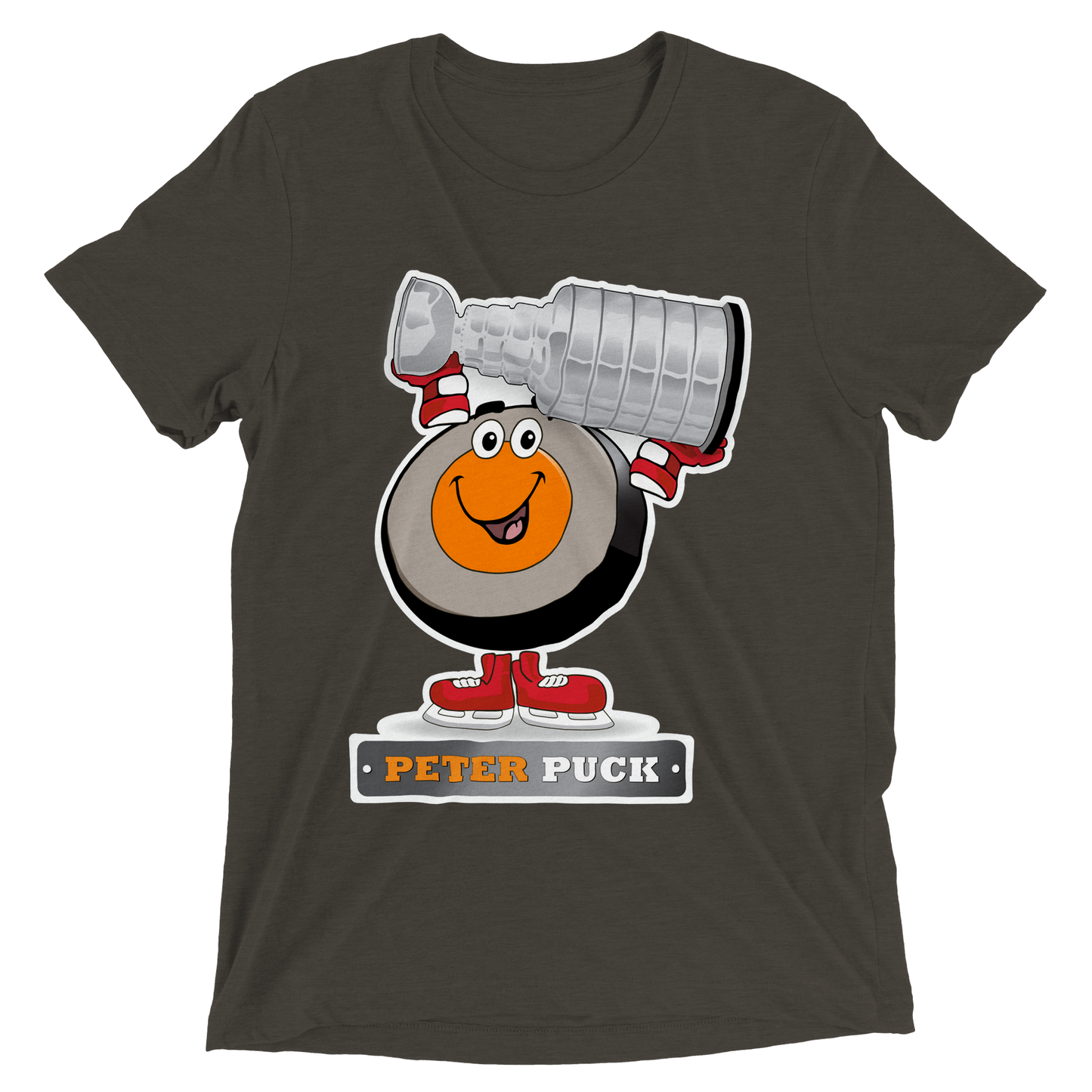 Peter Puck Stanley Cup Mens Triblend Crewneck T-shirt