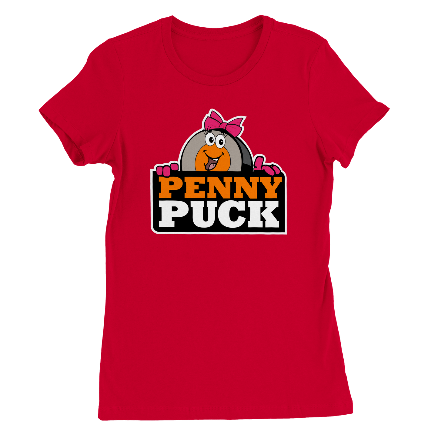 Penny Puck Peek Premium Womens Crewneck T-shirt