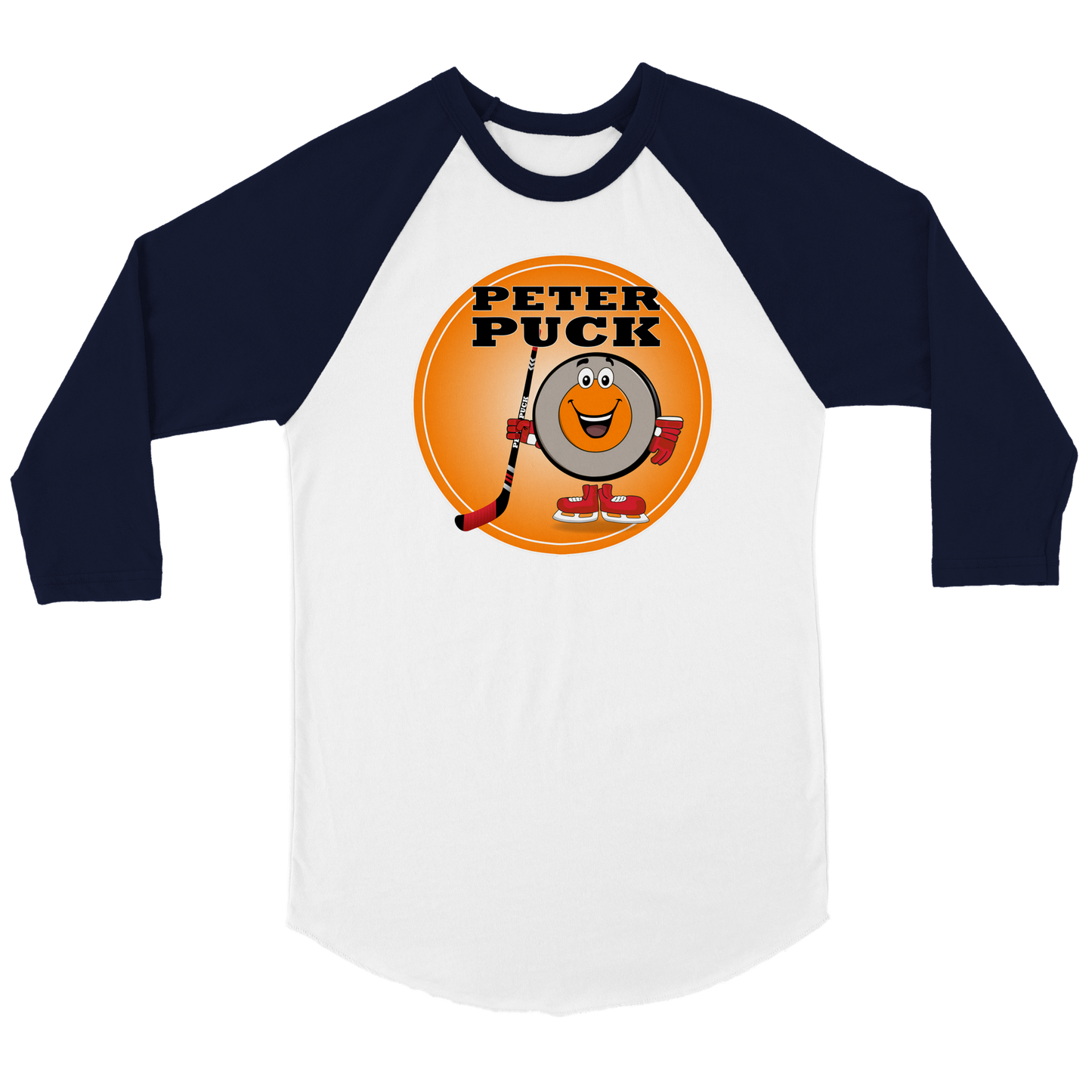 Peter Puck Sunshine Mens 3/4 sleeve Raglan T-shirt