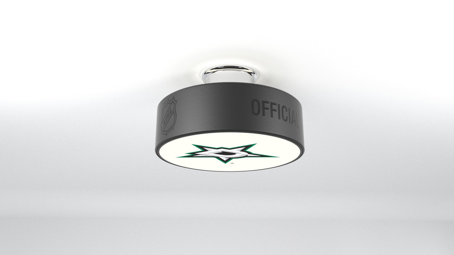 Dallas Stars™ Hockey Flush Mount Puck Light Fixture