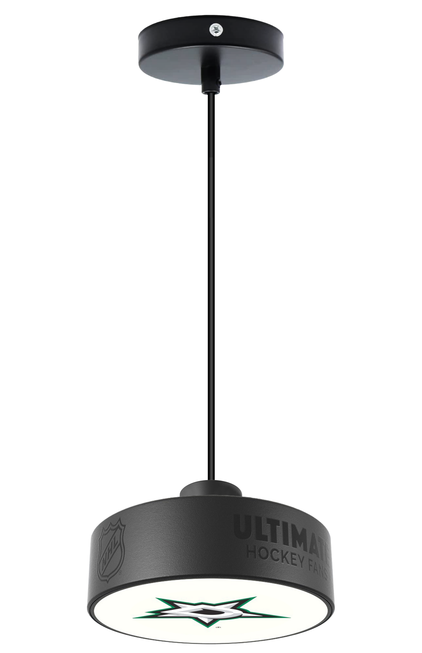 Dallas Stars™ Hockey Pendant Puck Light Fixture
