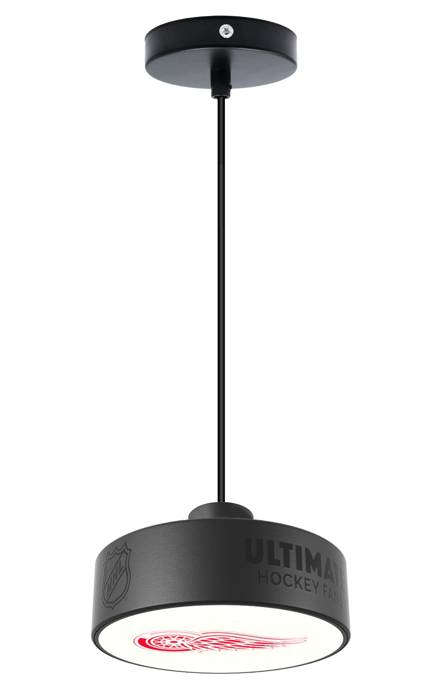 Detroit Red Wings® Hockey Pendant Puck Light Fixture