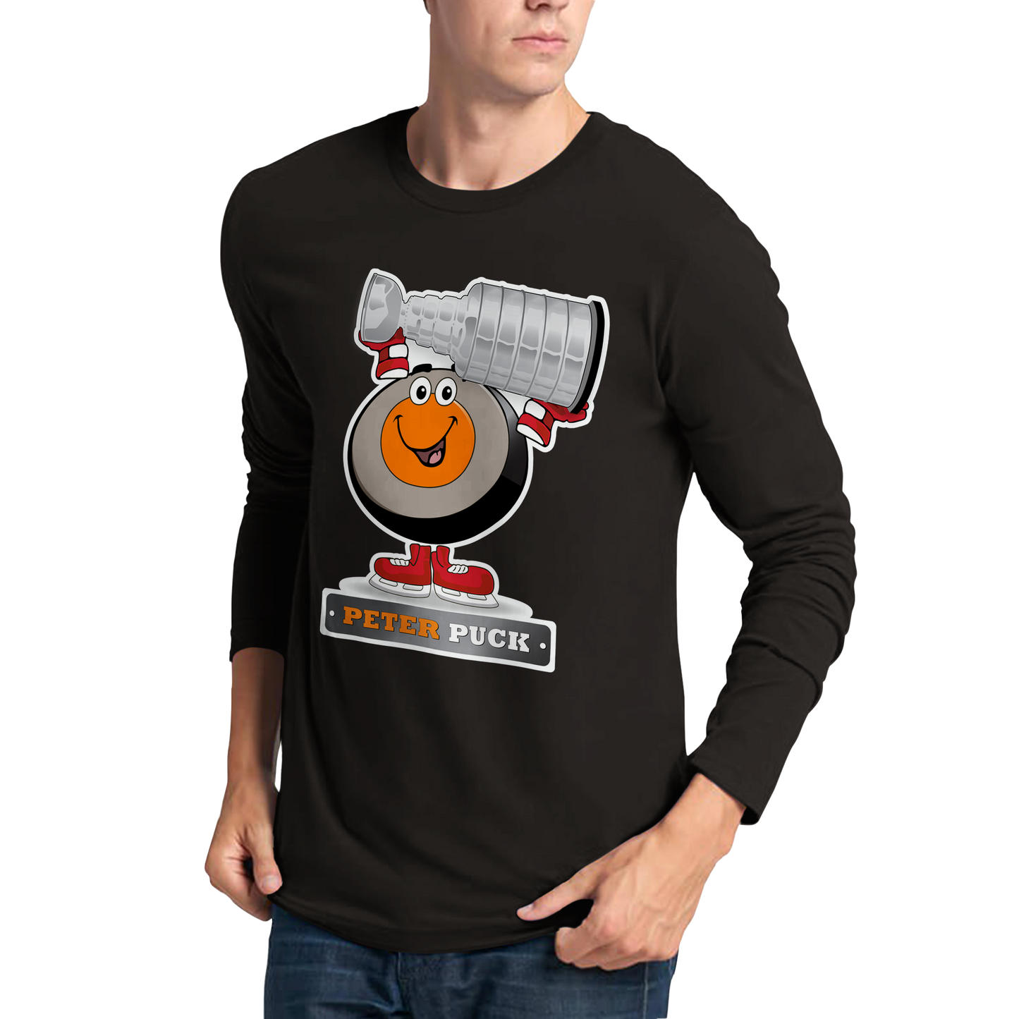 Peter Puck Stanley Cup Premium Mens Longsleeve T-shirt
