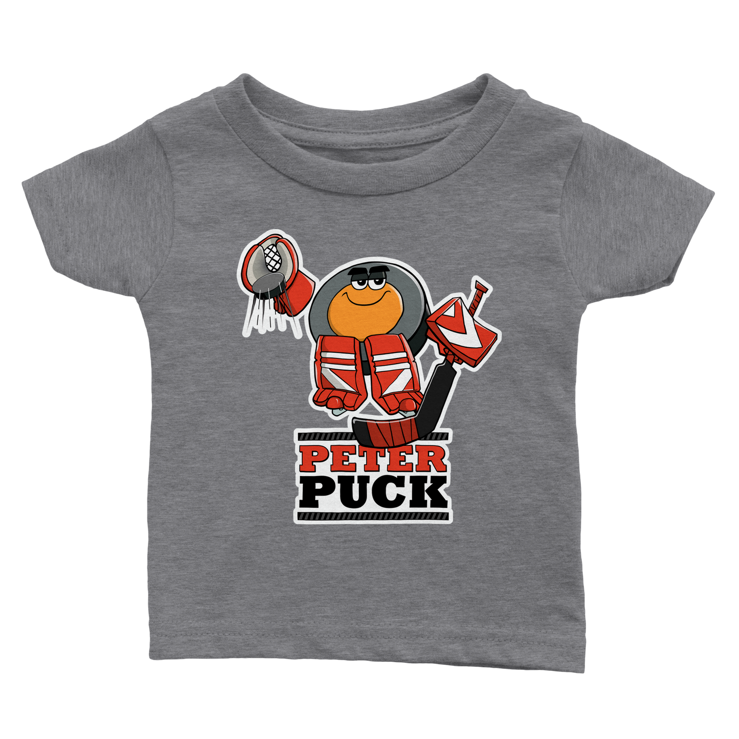 Peter Puck Plays Goalie Classic Baby Crewneck T-shirt
