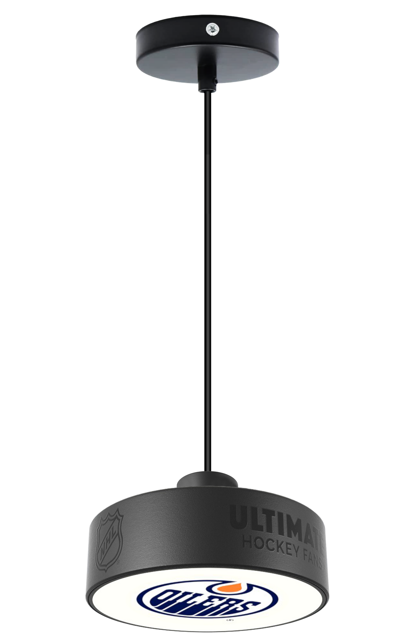 Edmonton Oilers® Hockey Pendant Puck Light Fixture