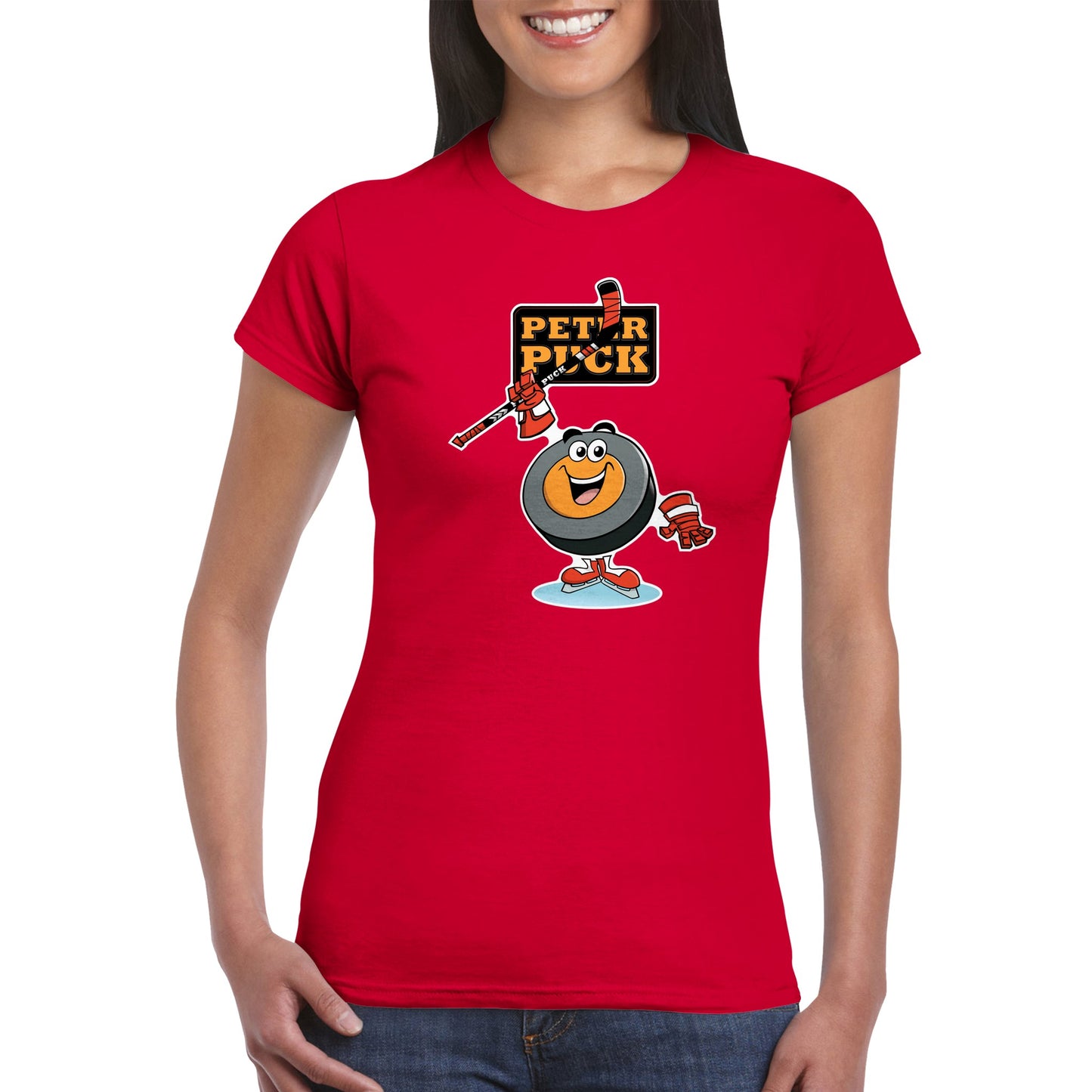 Hey Peter Puck Classic Womens Crewneck T-shirt