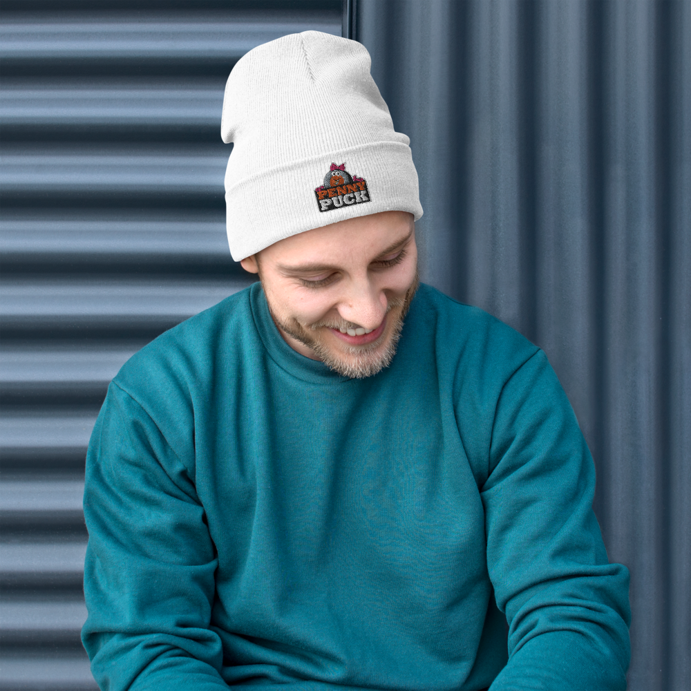 Penny Puck Peek Embroidered Beanie