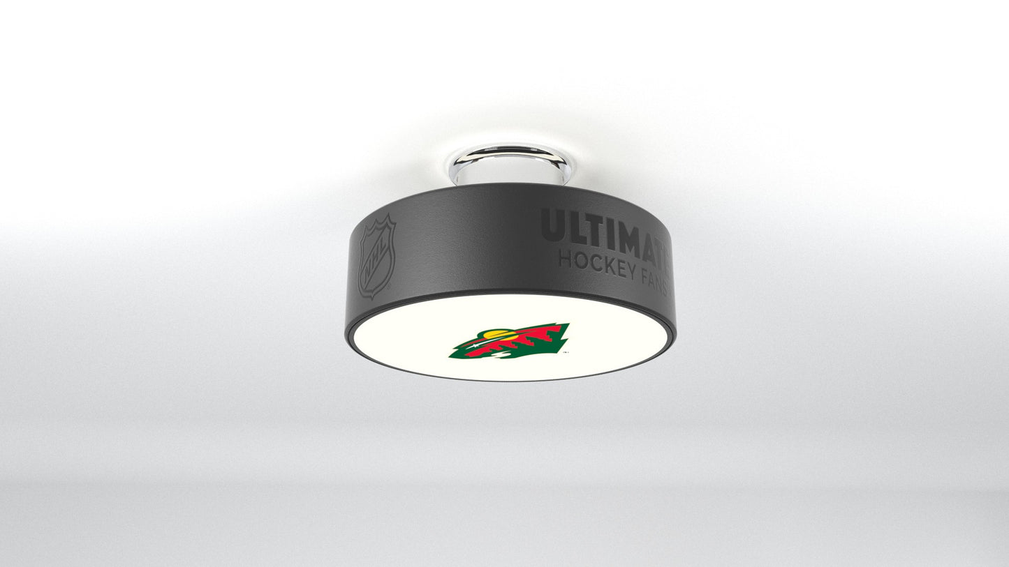 Minnesota Wild® Hockey Flush Mount Puck Light Fixture