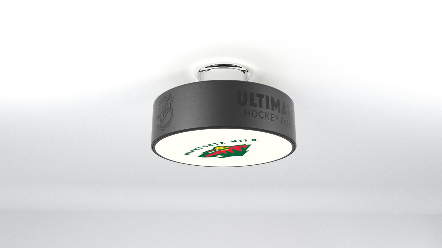 Minnesota Wild® Hockey Flush Mount Puck Light Fixture