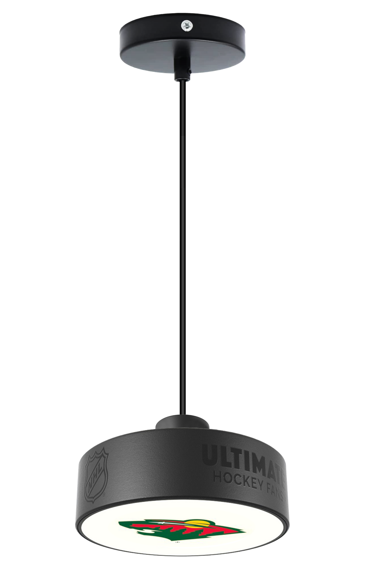Minnesota Wild® Hockey Pendant Puck Light Fixture