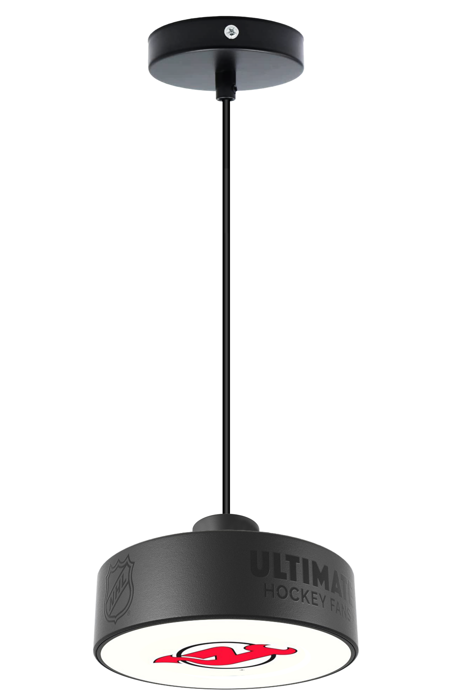 New Jersey Devils® Hockey Pendant Puck Light Fixture