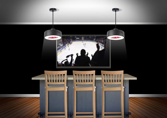 New Jersey Devils® Hockey Pendant Puck Light Fixture