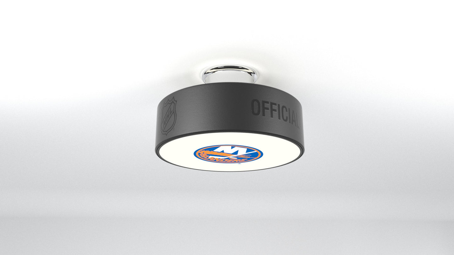 New York Islanders® Hockey Flush Mount Puck Light Fixture