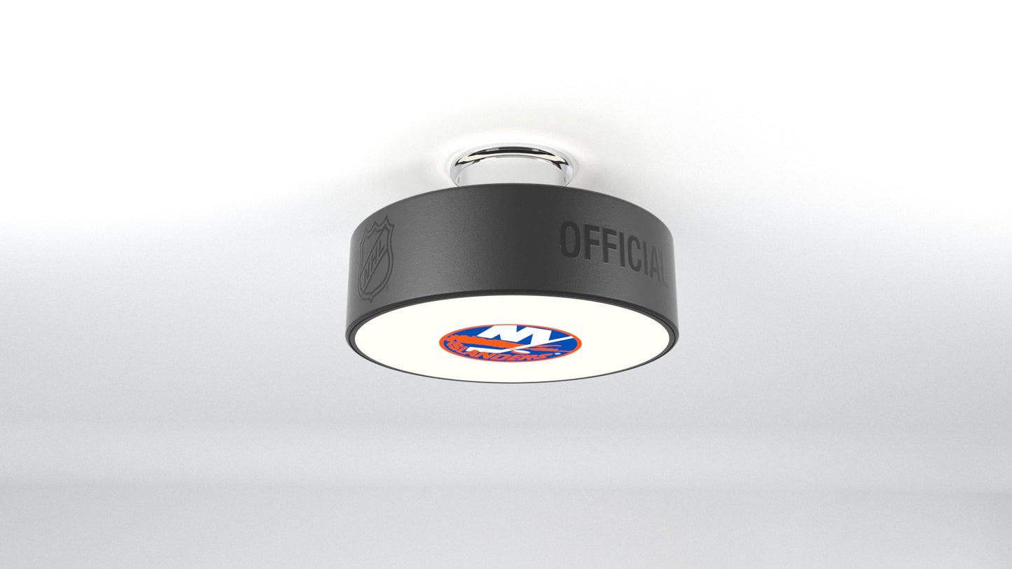 New York Islanders® Hockey Flush Mount Puck Light Fixture