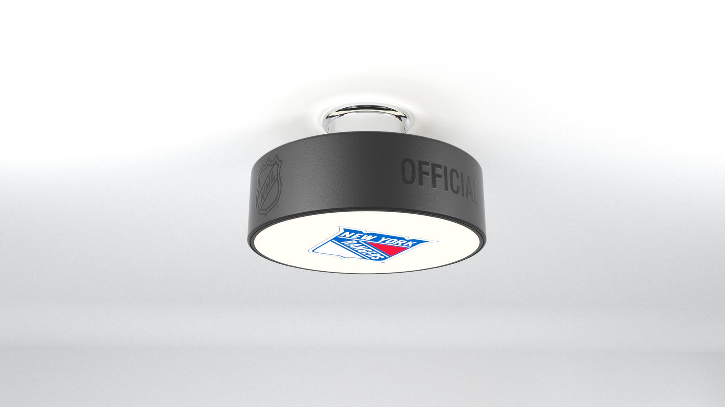 New York Rangers® Hockey Flush Mount Puck Light Fixture