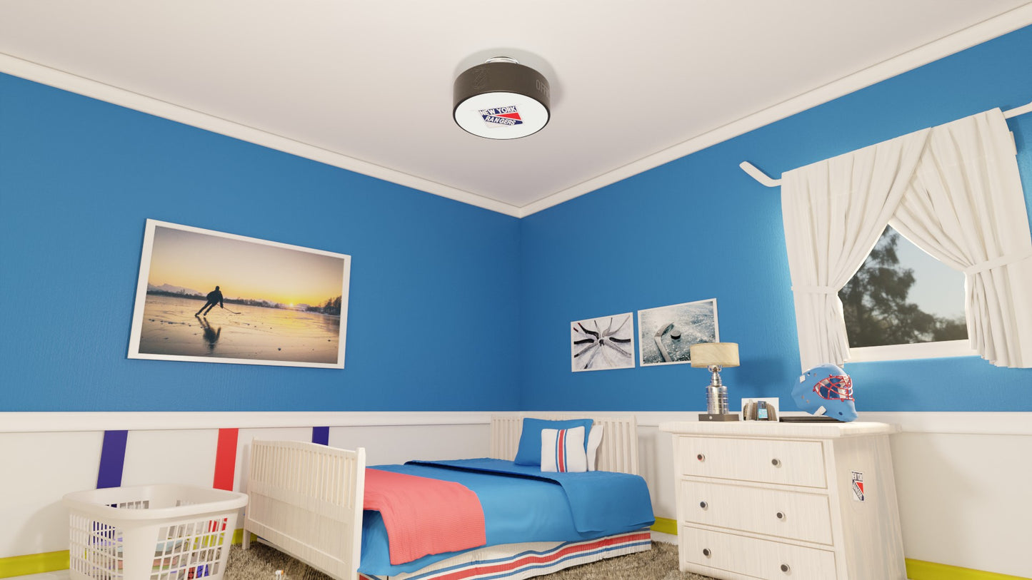 New York Rangers® Hockey Flush Mount Puck Light Fixture