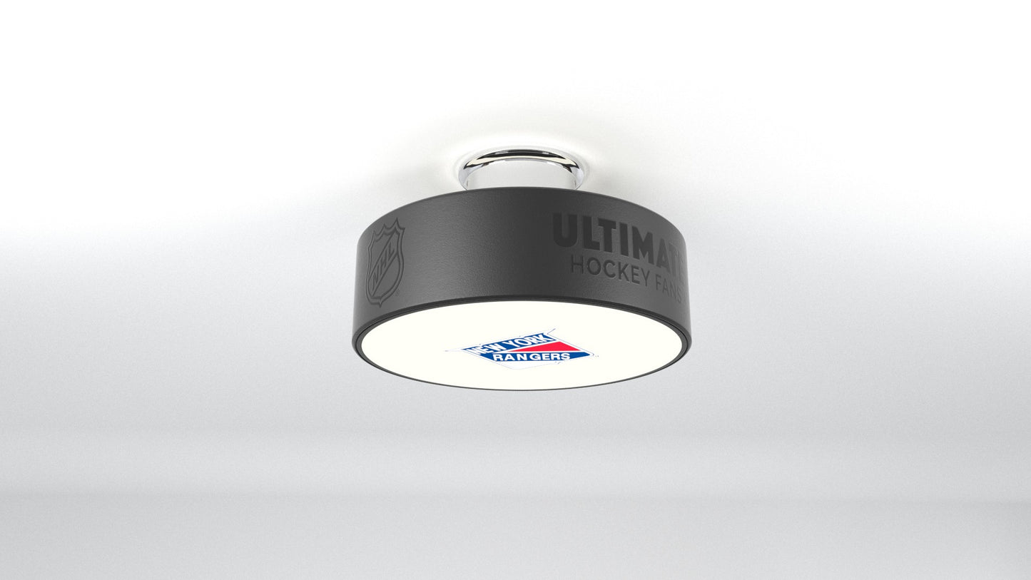 New York Rangers® Hockey Flush Mount Puck Light Fixture