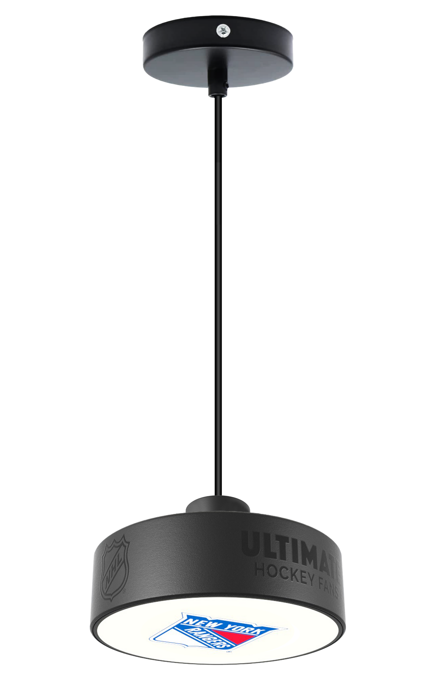 New York Rangers® Hockey Pendant Puck Light Fixture