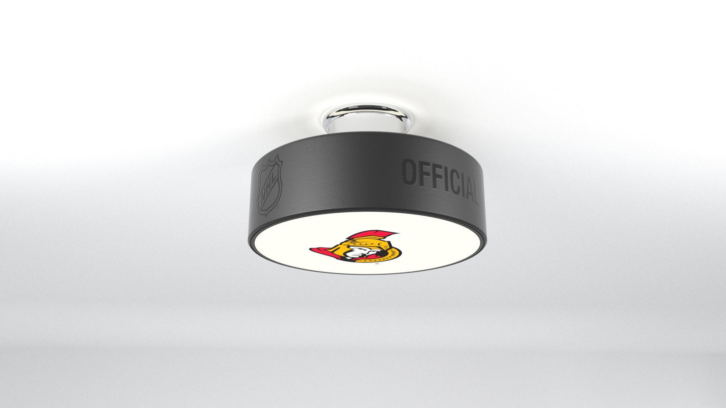 Ottawa Senators® Hockey Flush Mount Puck Light Fixture