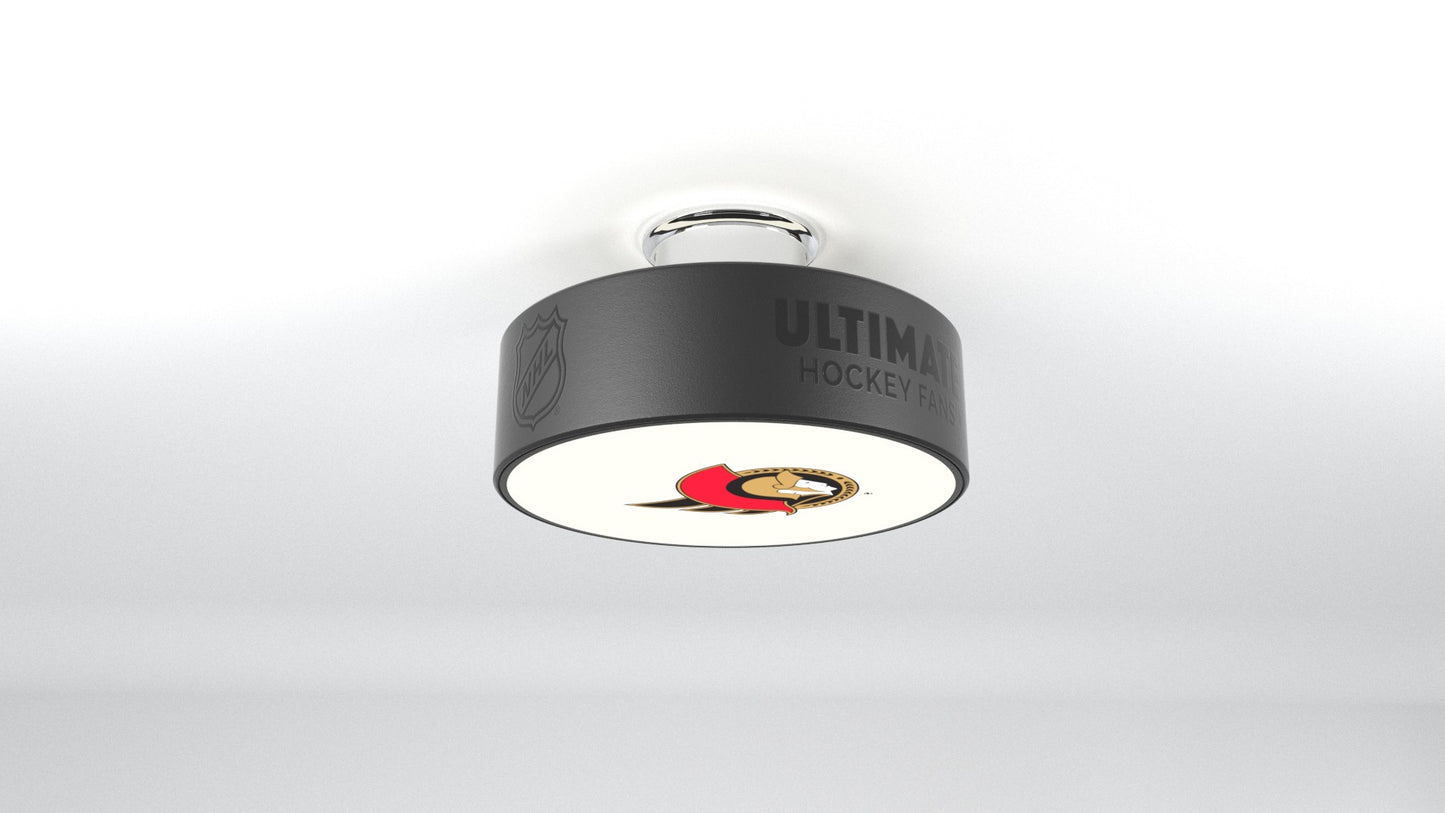 Ottawa Senators® Hockey Flush Mount Puck Light Fixture