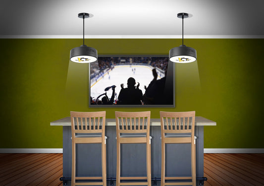 Pittsburgh Penguins® Hockey Pendant Puck Light Fixture