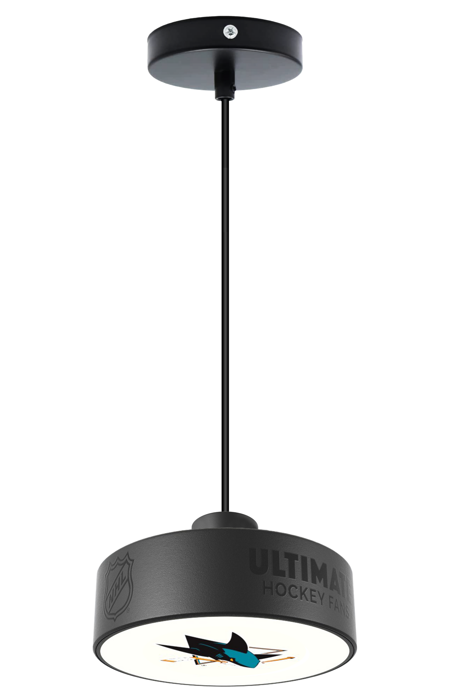 San Jose Sharks® Hockey Pendant Puck Light Fixture