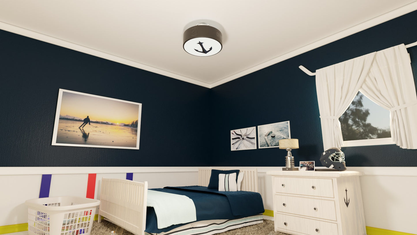 Seattle Kraken™ Hockey Flush Mount Puck Light Fixture