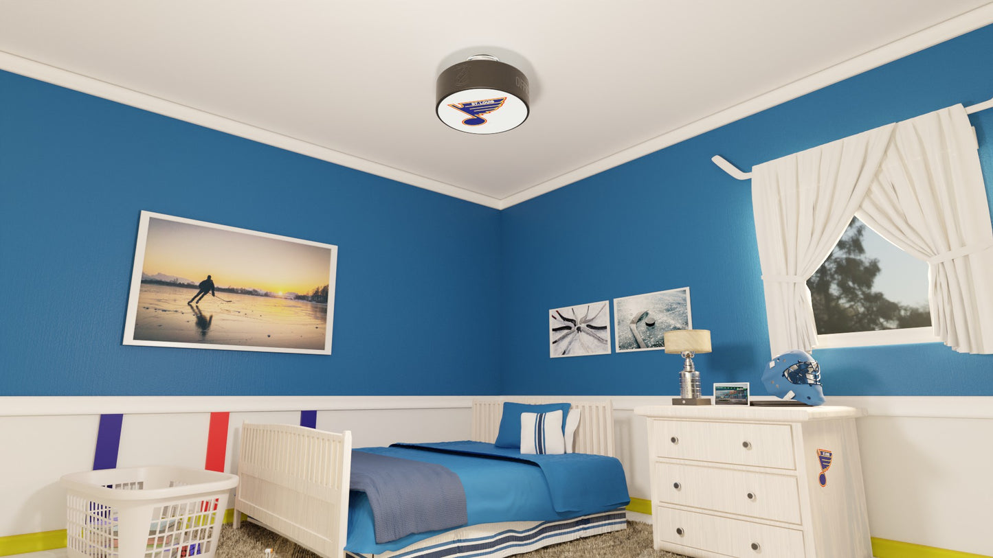 St. Louis Blues® Hockey Flush Mount Puck Light Fixture