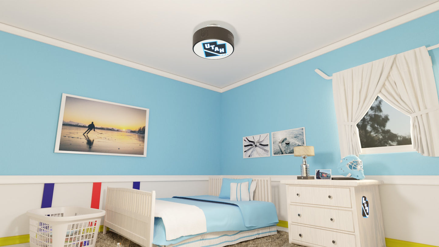 Utah Mammoth™ Hockey Flush Mount Puck Light Fixture