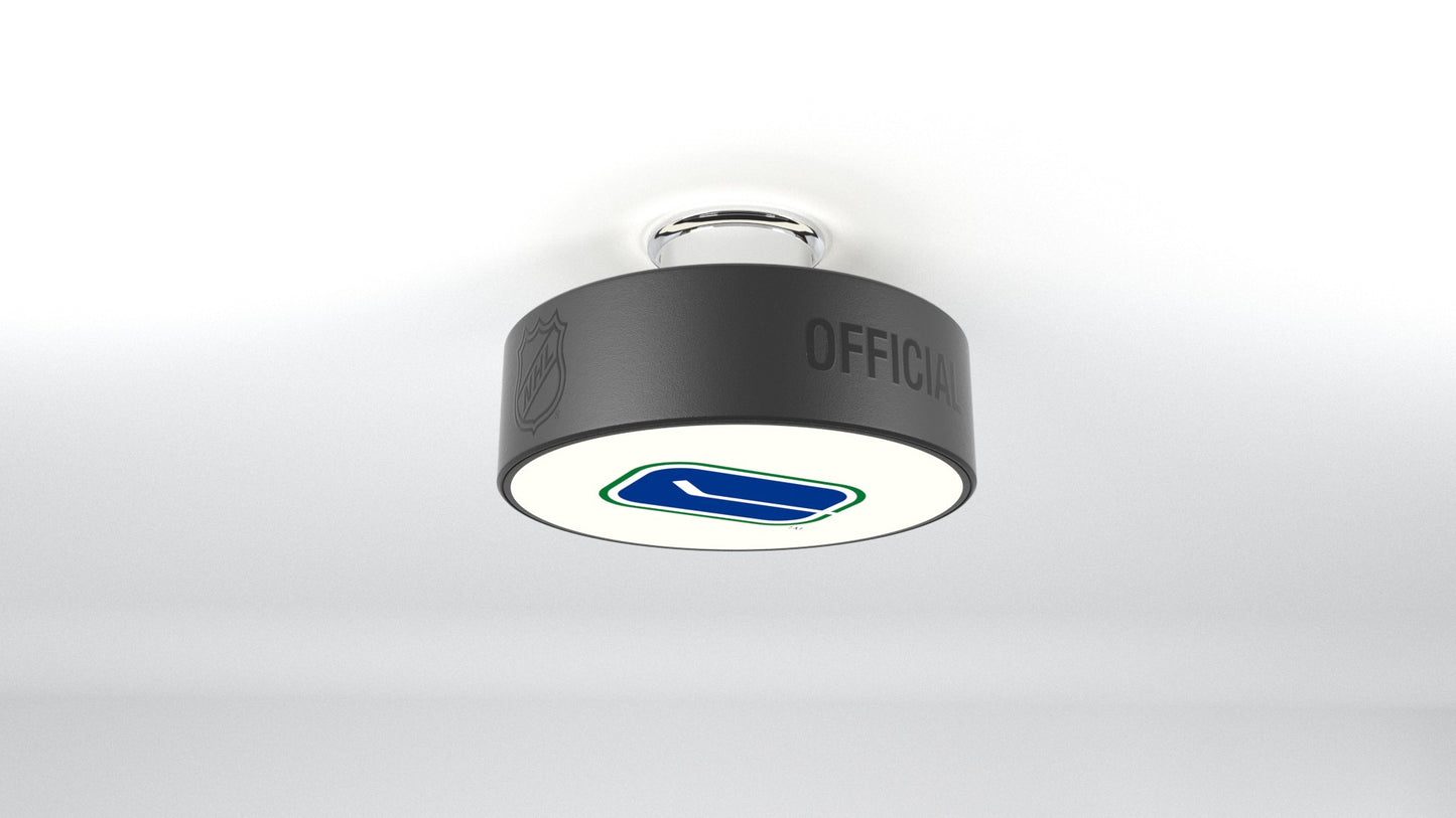 Vancouver Canucks® Hockey Flush Mount Puck Light Fixture