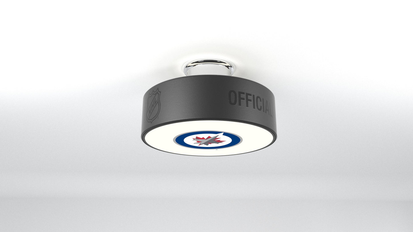 Winnipeg Jets™ Hockey Flush Mount Puck Light Fixture