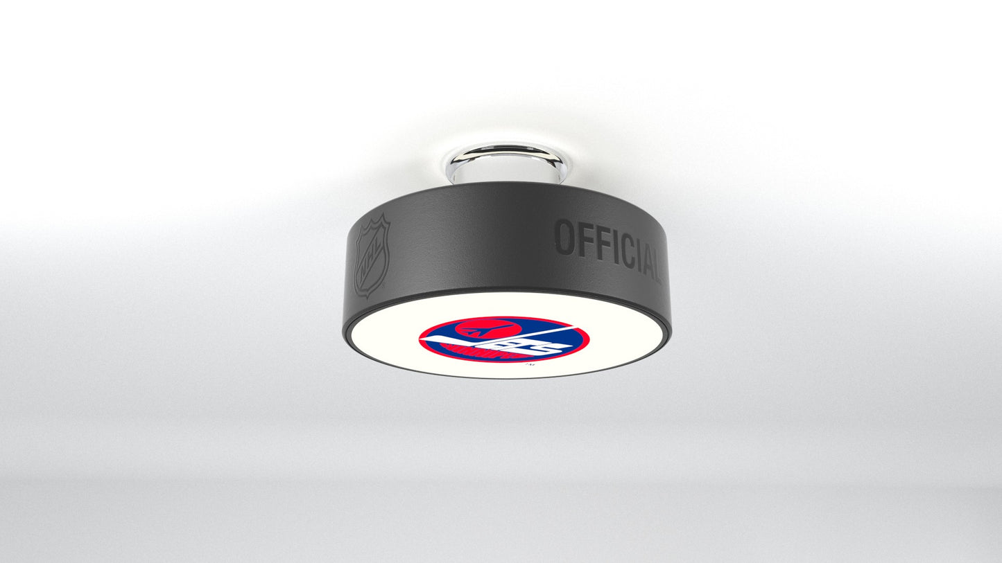 Winnipeg Jets™ Hockey Flush Mount Puck Light Fixture